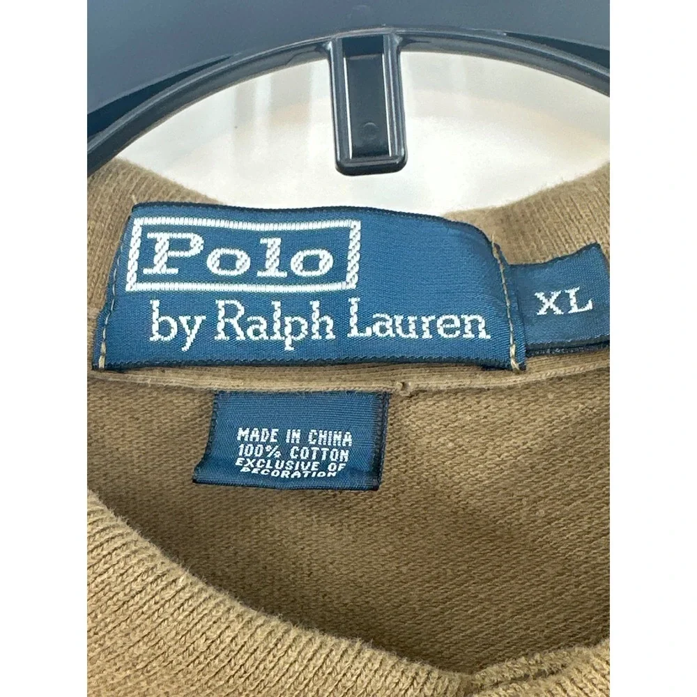 Polo Ralph Lauren Mens XL Brown Pique Cotton Short Sleeve Pony Logo‎ Polo Shirt